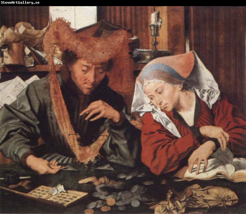 Marinus van Reymerswaele Money-changer and his wife